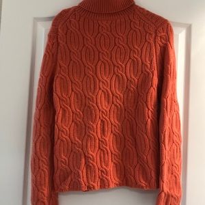 Tangerine cashmere turtleneck